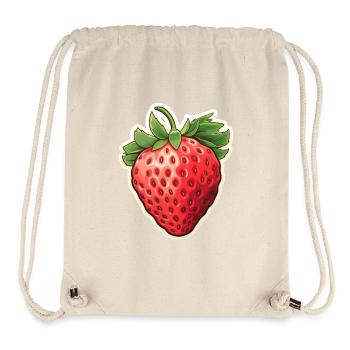 Erdbeere Einzelfrucht - Stanley/Stella recycelter Gym Bag - Naturweiß - Vorne