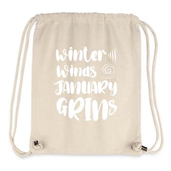 Winterwinde Januar Grinsen - Stanley/Stella recycelter Gym Bag - Naturweiß - Vorne