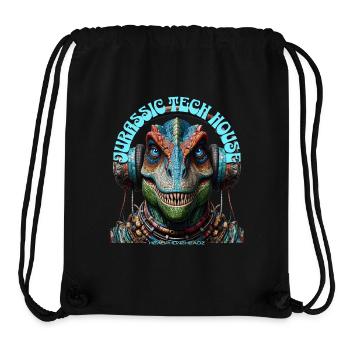 MESOZOIC TECH HOUSE – Cool T-REX with Headphones! - Stanley/Stella Recycled Gym Bag - black - Front