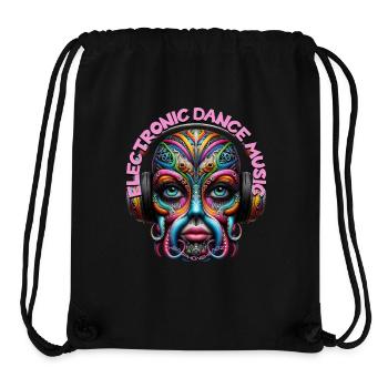 ELECTRONIC DANCE MUSIC -Cute Creature & Headphones - Stanley/Stella Recycled Gym Bag - black - Front