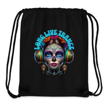 LONG LIVE TRANCE - Cool Woman with Headphones! - Stanley/Stella Recycled Gym Bag - black - Front