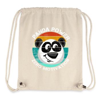 Panda Power Zero Motivation - Stanley/Stella recycelter Gym Bag - Naturweiß - Vorne