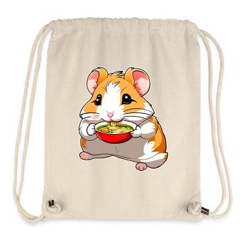 Niedlicher Hamster mit Ramen Suppe - Stanley/Stella recycelter Gym Bag - Naturweiß - Vorne