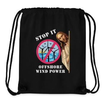 Offshore Windkraft Stopp - Stanley/Stella recycelter Gym Bag - Schwarz - Vorne