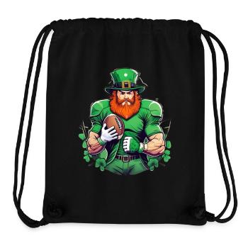 St. Patrick's Day Kleeblatt American Football - Stanley/Stella recycelter Gym Bag - Schwarz - Vorne