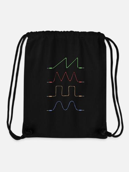 Synthesizer Waveform jack cable - Stanley/Stella Recycled Gym Bag - black