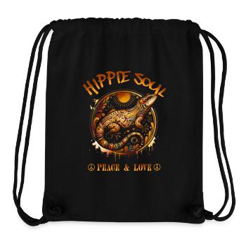 Peace & Love - Stanley/Stella Recycled Gym Bag - black - Front