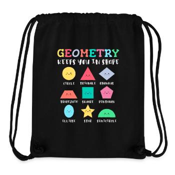 Geometrische Formen mit positiven Sprüchen - Stanley/Stella recycelter Gym Bag - Schwarz - Vorne