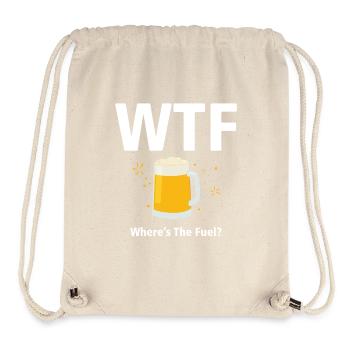 T-shirt WTF - Où est le carburant ? (Bière) - Sac à cordon recyclé Stanley/Stella - blanc naturel - Devant