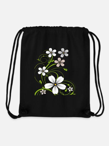 Blumenranke floral - Stanley/Stella recycelter Gym Bag - Schwarz