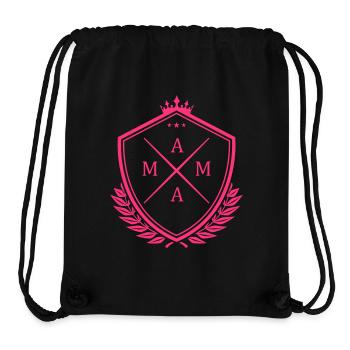 Écusson de maman - Sac à cordon recyclé Stanley/Stella - noir - Devant