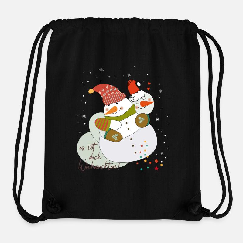 Schneemann verliebt Weihnachten - Stanley/Stella recycelter Gym Bag - Schwarz