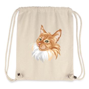 Ginger cat portrait - Stanley/Stella Recycled Gym Bag - natural - Front
