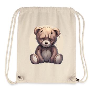 Trauriger Teddybär - Stanley/Stella recycelter Gym Bag - Naturweiß - Vorne
