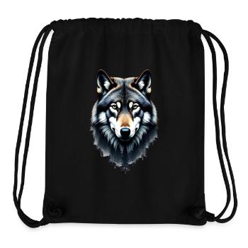 Alpha Wolf Tier Natur schön Wald Design - Stanley/Stella recycelter Gym Bag - Schwarz - Vorne