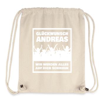 Vorname Andreas - Stanley/Stella recycelter Gym Bag - Naturweiß - Vorne