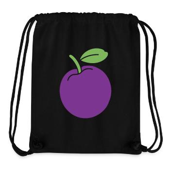 Pflaume - Stanley/Stella recycelter Gym Bag - Schwarz - Vorne