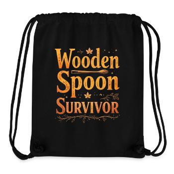 Wooden Spoon Survivor Champion Funny - Stanley/Stella Recycled Gym Bag - black - Front