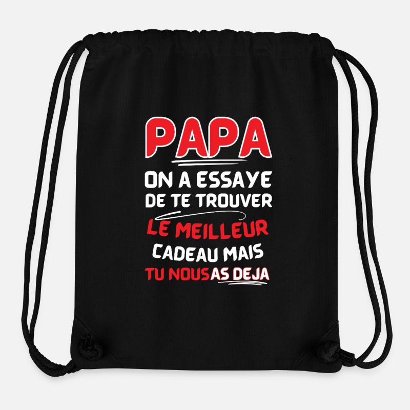 Dad Gift Fabric Joke - Stanley/Stella Recycled Gym Bag - black