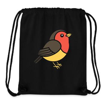 Rotkehlchen VOGEL - Stanley/Stella recycelter Gym Bag - Schwarz - Vorne
