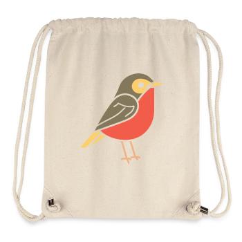 Rotkehlchen VOGEL - Stanley/Stella recycelter Gym Bag - Naturweiß - Vorne