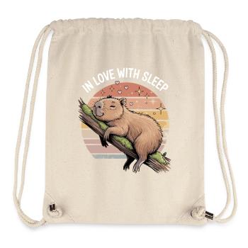Cute Capybara Sleep Design - Stanley/Stella Recycled Gym Bag - natural - Front