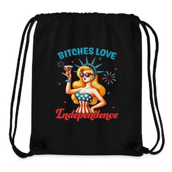 Bitches love independence - Stanley/Stella Recycled Gym Bag - black - Front