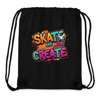 Skater Creativity – Skate and Create Skaterlook - Stanley/Stella Recycled Gym Bag - black - Front