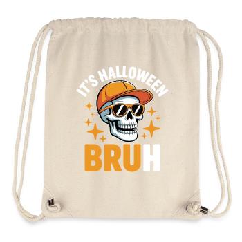Bruh Skull Halloween Tee - Stanley/Stella Recycled Gym Bag - natural - Front