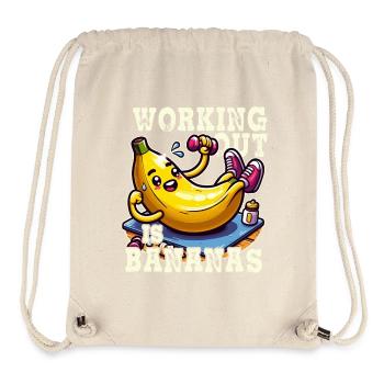 Muskulöse Banane: Bananen Training - Stanley/Stella recycelter Gym Bag - Naturweiß - Vorne