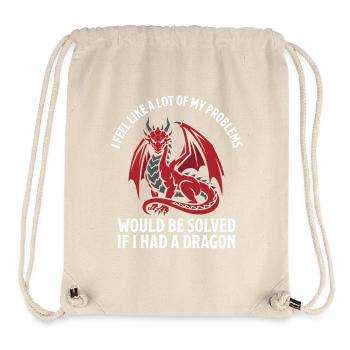 Probleme gelöst Dragon Lovers Fantasy - Stanley/Stella recycelter Gym Bag - Naturweiß - Vorne