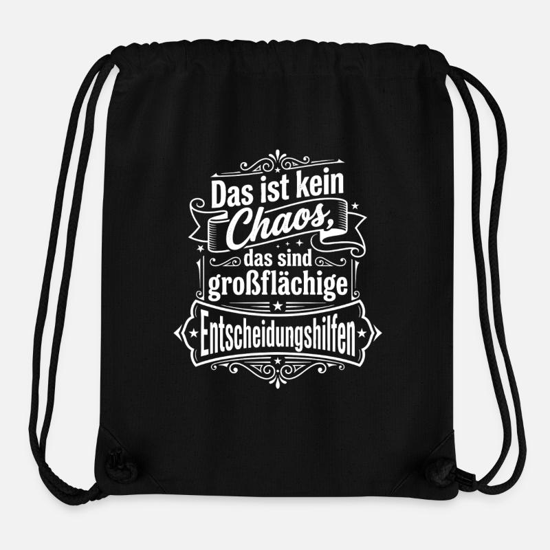 Chaos ist großflächige Entscheidungshilfe - Stanley/Stella recycelter Gym Bag - Schwarz