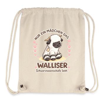 Nur Ein Mädchen Walliser Schwarznasenschafe Liebt - Stanley/Stella recycelter Gym Bag - Naturweiß - Vorne