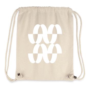 Verschlungenes Ringgitter - Stanley/Stella recycelter Gym Bag - Naturweiß - Vorne