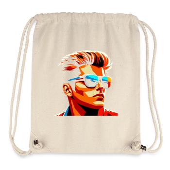 Rocking Rebell Style of the 80s - Stanley/Stella Recycled Gym Bag - natural - Front