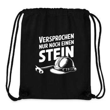 Nur noch einen Stein. Geologenhelm, Geologenhammer - Stanley/Stella recycelter Gym Bag - Schwarz - Vorne