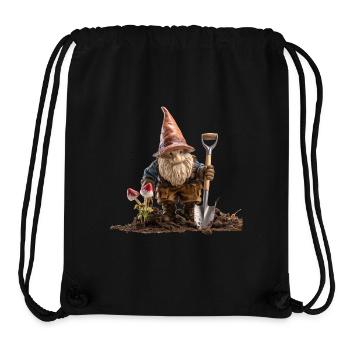 Humor im Garten mit Gartenzwerge - Stanley/Stella recycelter Gym Bag - Schwarz - Vorne