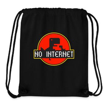 No internet - Internet pas d’Internet - Sac à cordon recyclé Stanley/Stella - noir - Devant