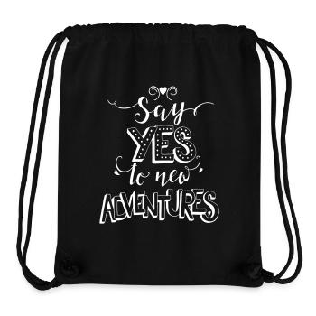 Say Yes to new Adventures - Stanley/Stella Recycled Gym Bag - black - Front