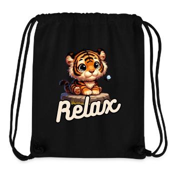Süßes Tigerbaby mit einer Wespe und relaxen - Stanley/Stella recycelter Gym Bag - Schwarz - Vorne