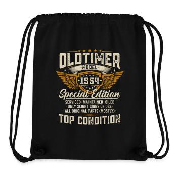 Oldtimer 1954 Jahrgang geboren Geburtstag Geschenk - Stanley/Stella recycelter Gym Bag - Schwarz - Vorne