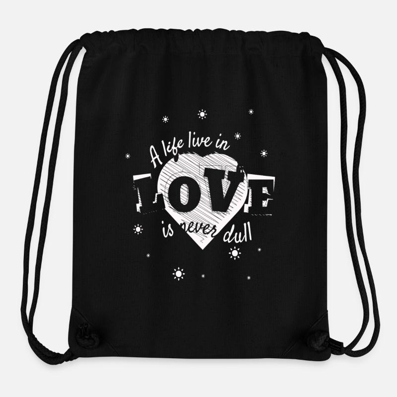 La vie amoureuse - Sac à cordon recyclé Stanley/Stella - noir