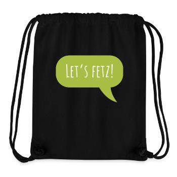 Design "Let's fetz" with speech bubble - Stanley/Stella Recycled Gym Bag - black - Front