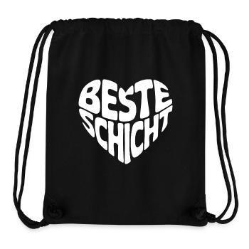 Beste Schicht - Stanley/Stella recycelter Gym Bag - Schwarz - Vorne
