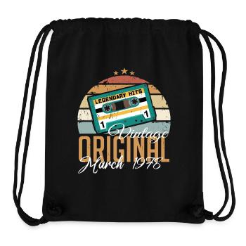 March 1978 - Birthday present - Stanley/Stella Recycled Gym Bag - black - Front