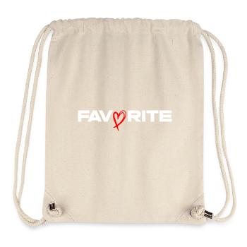 Herz Favorite - Stanley/Stella recycelter Gym Bag - Naturweiß - Vorne