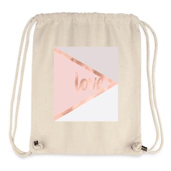 Roségold Liebe - Stanley/Stella recycelter Gym Bag - Naturweiß - Vorne