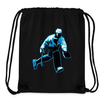 gardien de hockey sur gazon - Sac à cordon recyclé Stanley/Stella - noir - Devant