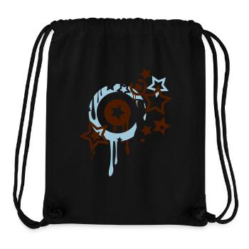 Sterne und Kreise schmelzen - Stanley/Stella recycelter Gym Bag - Schwarz - Vorne