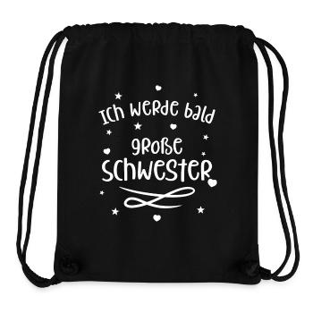Ich werde bald große Schwester (weiß) - Stanley/Stella recycelter Gym Bag - Schwarz - Vorne